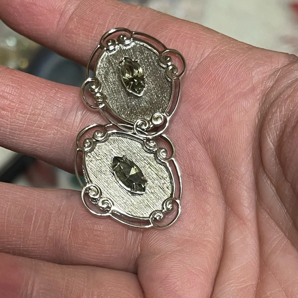 Vintage Classy Smoky Gray Cuff Links
